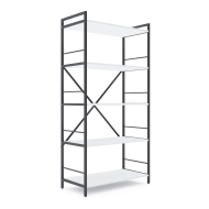 Стелаж лофт 1600х800х400 мм Антрацит-Білий