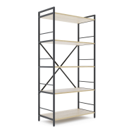 Стелаж лофт 1600х800х400 мм Антрацит-Дуб