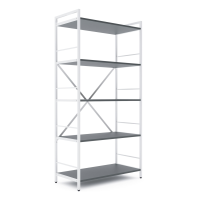 Стеллаж лофт 1600х800х400 мм Белый-Антрацит