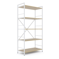 Стелаж лофт 1600х800х400 мм Білий-Дуб