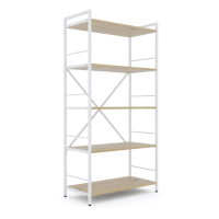 Стеллаж лофт 1600х800х400 мм Белый-Дуб