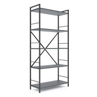 Стеллаж лофт 1700х800х350 мм Антрацит-Антрацит