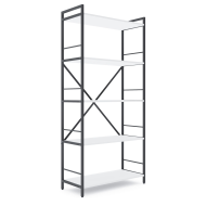 Стелаж лофт 1700х800х350 мм Антрацит-Білий