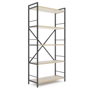 Стелаж лофт 1700х800х350 мм Антрацит-Дуб