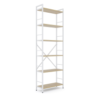 Стеллаж лофт 1800х600х240 мм Белый-Дуб