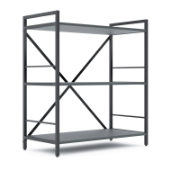 Стелаж лофт 900х800х400 мм Антрацит-Антрацит