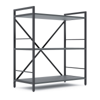 Стеллаж лофт 900х800х400 мм Антрацит-Антрацит 
