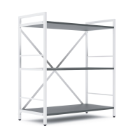 Стелаж лофт 900х800х400 мм Білий-Антрацит