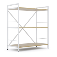Стелаж лофт 900х800х400 мм Білий-Дуб