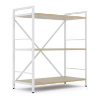Стеллаж лофт 900х800х400 мм Белый-Дуб