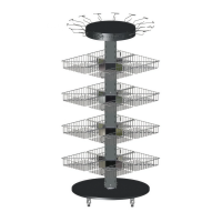 Стойка на колесах с проволочными корзинами