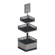 Фото Стойка на колесах с металлическими корзинами