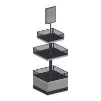 Стойка на колесах с металлическими корзинами