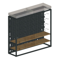 Стеллаж с перфорированной стенкой