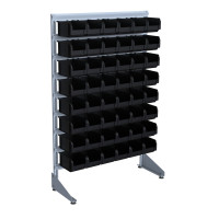 Стеллаж для метизов 1500 мм наполнение 8 уровней (черный)