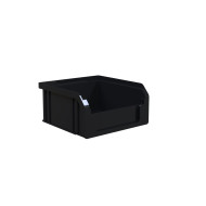 Пластиковый ящик маленький черный 100х90х50 мм