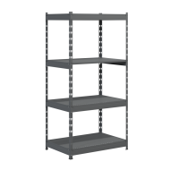 Фото Стеллаж металлический Light Rack 1800х1000х300 мм на 4 полки в цвете RAL 7016 (антрацит)