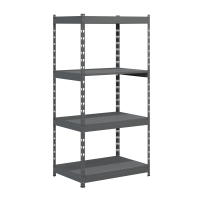 Стеллаж металлический Light Rack 1800х1000х300 мм на 4 полки в цвете RAL 7016 (антрацит)