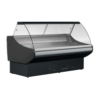 Холодильная гастрономическая витрина с гнутым стеклом SGL190