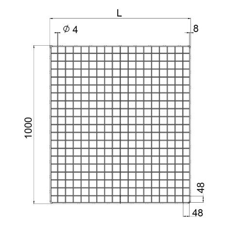 Панель решетчатая 1000х1000 мм (Панель решетчатая 1000х1000 мм) купить