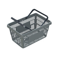 Фото Пластиковая корзина серая 20л