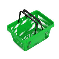 Пластиковая корзина зеленая 20л