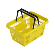 Фото Пластиковая корзина желтая 20л