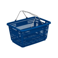 Пластиковая корзина синяя 30л