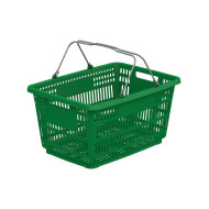 Пластиковая корзина зеленая 30л