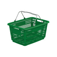 Пластиковая корзина зеленая 30л