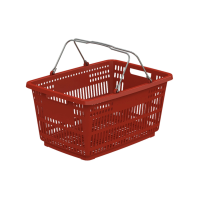 Пластиковая корзина красная 30л