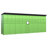 Почтомат Loko DIY 2292х4500х1000 мм с терминалом, 41 ячейкой и 8 ячейками XXL