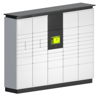 Фото Почтомат Loko Logis 2050х2500х500 мм с терминалом и 48 ячейками