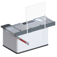 Кассовый бокс EVO MINI 850х1900х610 мм с недвижимым транспортером и узким накопителем