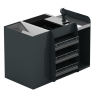 Экспресс касса без транспортера с встроенными полками