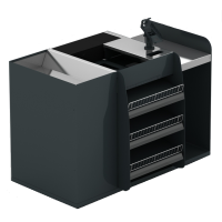 Экспресс касса без транспортера с встроенными полками