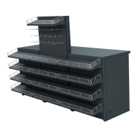 Кассовая зона из ДСП тип 1 с полками, навесками и без ящиков