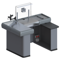 Кассовый бокс Мини 850х1500х990 мм с недвижимым транспортером и широким накопителем