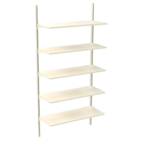 Стеллаж настенный металлический 2235х1330х400 мм на 5 полок