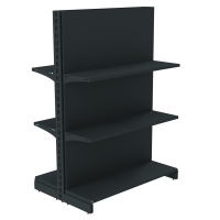 Стеллаж двухсторонний металлический  1473х1250х600 мм на 6 полок RAL 7016 (антрацит)