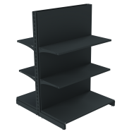 Фото Стеллаж двухсторонний металлический  1473х1250х1000 мм на 6 полок RAL 7016 (антрацит)