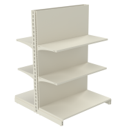 Фото Стеллаж двухсторонний металлический  1473х1250х1000 мм на 6 полок RAL 9001 (кремовый)