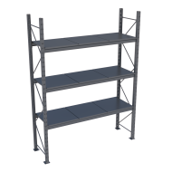 Фото Стеллаж Мини Рэк 2584х1850х615 мм с металлическими полками на 3 яруса, основная секция