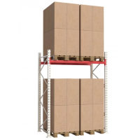 Паллетный стеллаж 2127x1825x1100 мм на 1 уровень, основная секция