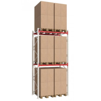 Паллетный стеллаж 3041x1825x1100 мм на 2 уровня, основная секция