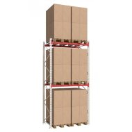 Паллетный стеллаж 3499x1825x1100 мм на 2 уровня, основная секция