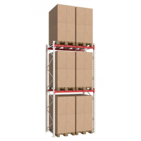 Паллетный стеллаж 3499x1825x1100 мм на 2 уровня, основная секция