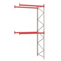 Паллетный стеллаж 3499x1825x1100 мм на 2 уровня, приставная секция