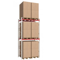 Паллетный стеллаж 3956x1825x1100 мм на 2 уровня, основная секция