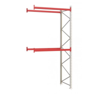 Паллетный стеллаж 3956x1825x1100 мм на 2 уровня, приставная секция